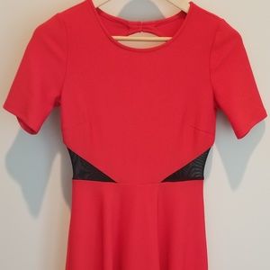 Short Sleeve Red Dress